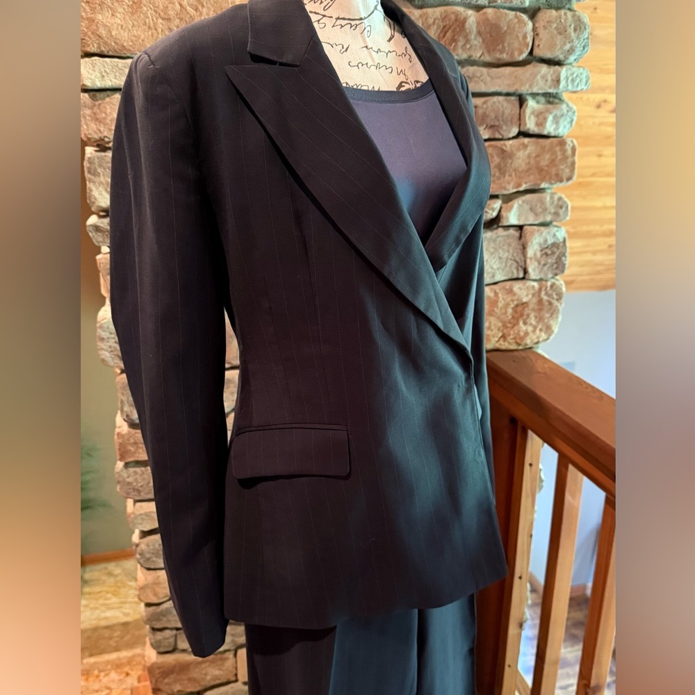 Vintage Victoria’s Secret Moda International Dark Pinstripe Women Suit